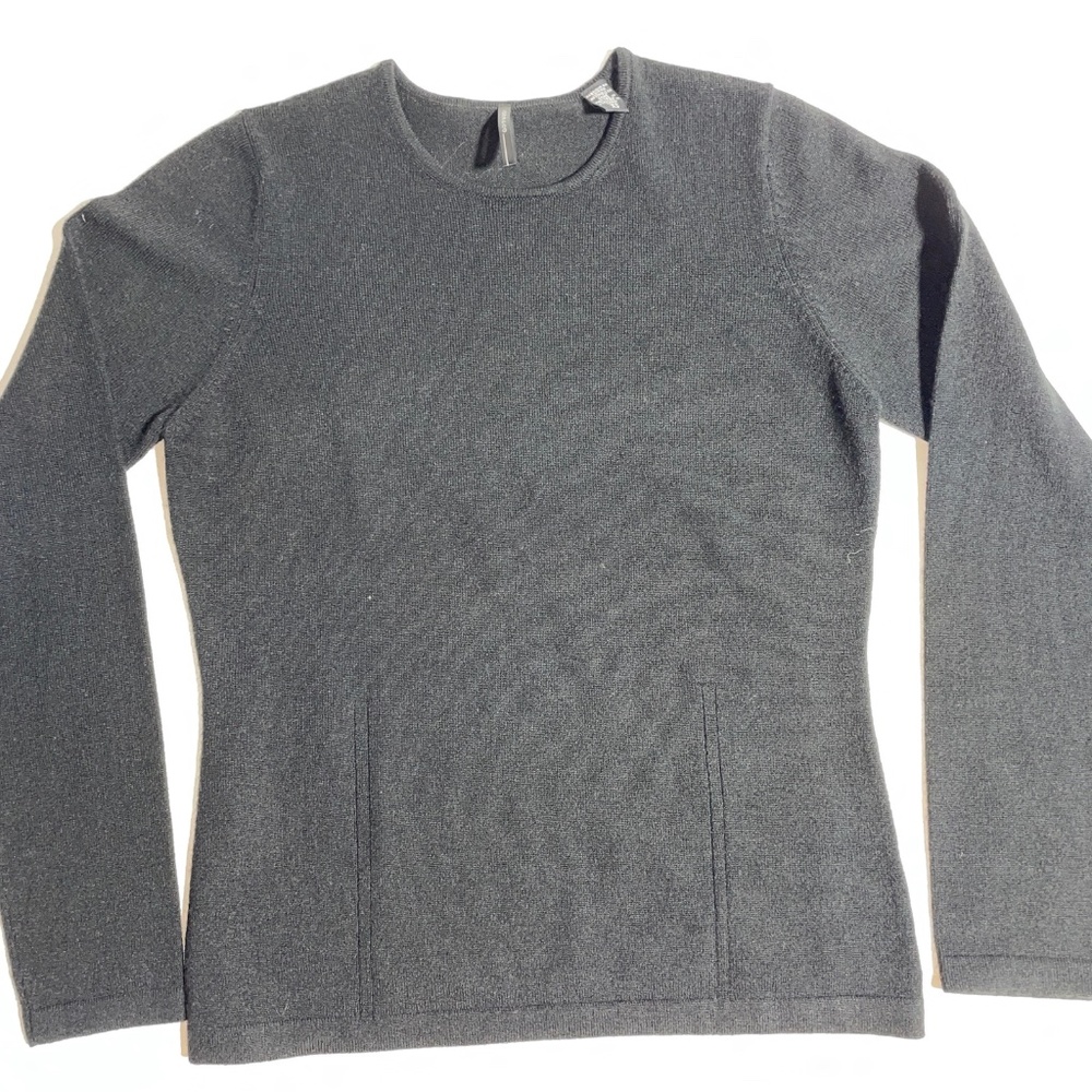 ISDA & Co Crew Neck Long Sleeve Pullover Black Sweater Size XS